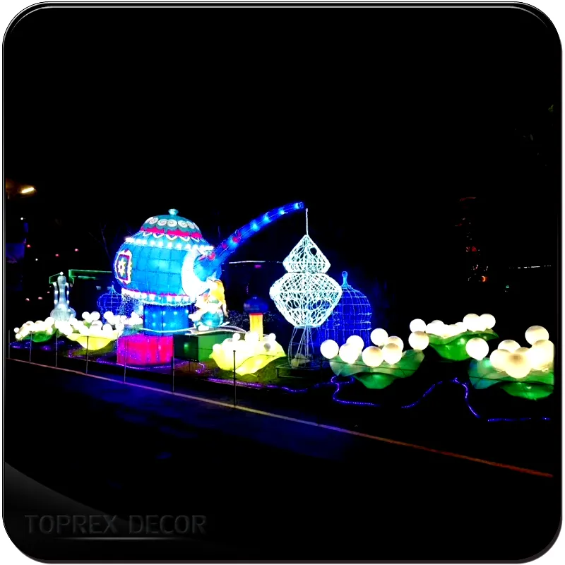 Lanterne di pesce della decorazione del giardino del parco di festival tradizionale cinese impermeabile all'aperto IP65 di vendita calda